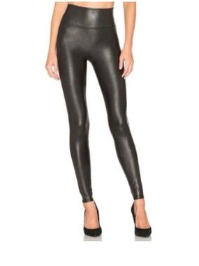 SPANX High-Rise Faux Leather Leggings in Black